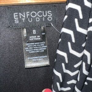 Enfocus Studio Monochrome Patterned Dress